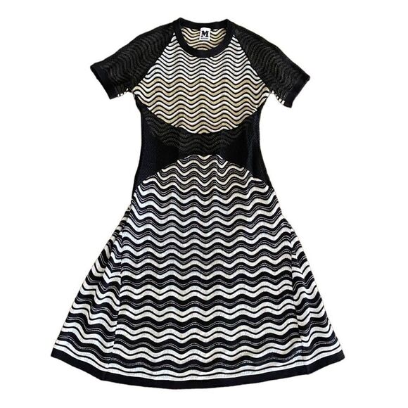 Vintage Missoni Dress Zig Zag Short Sleeve 40 - Picture 1 of 7